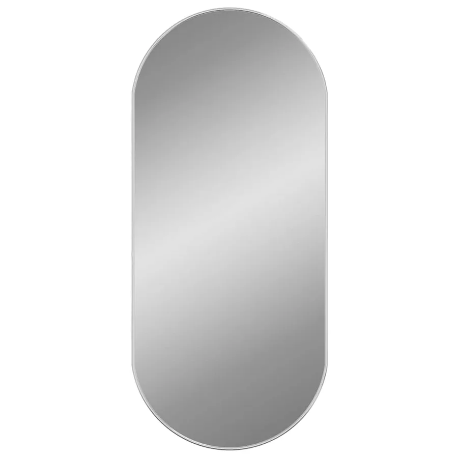 Miroir mural Argenté 100x45 cm Ovale - 2