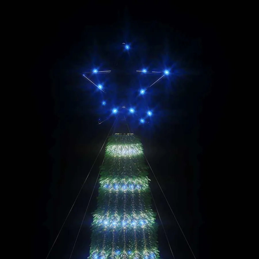 Sapin de Noël à LED 275 LED bleu 180 cm - 6