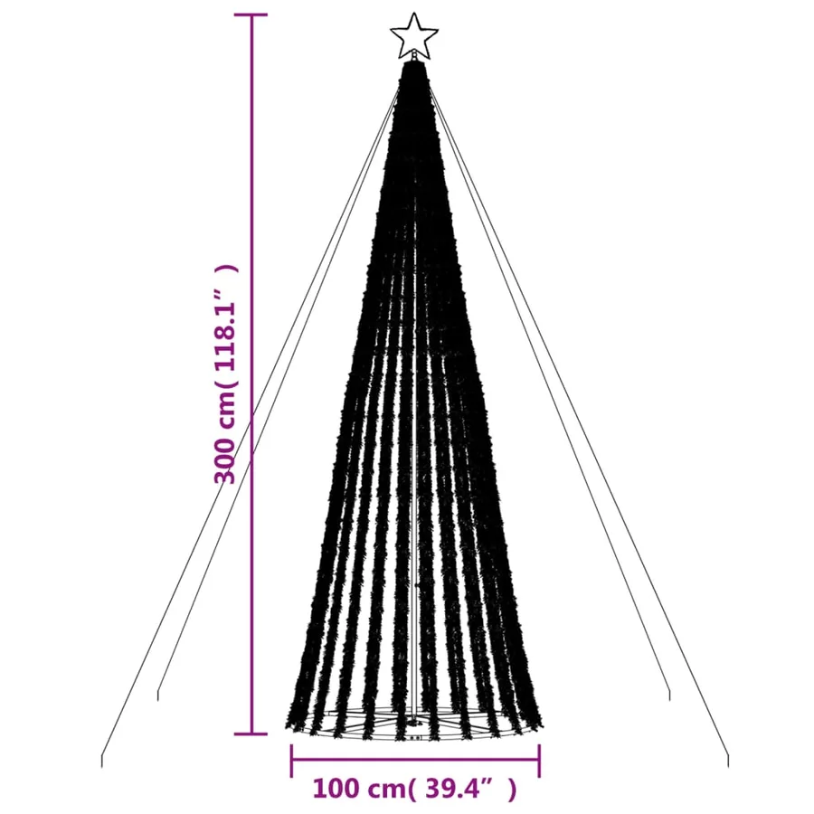 Sapin de Noël à LED 688 LED bleu 300 cm - 11