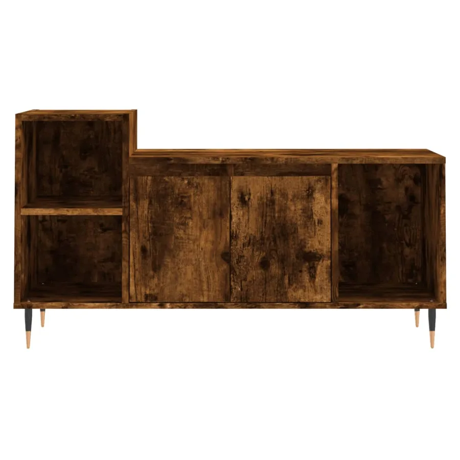 Meuble TV Chêne fumé 100x35x55 cm Bois d'ingénierie - 5