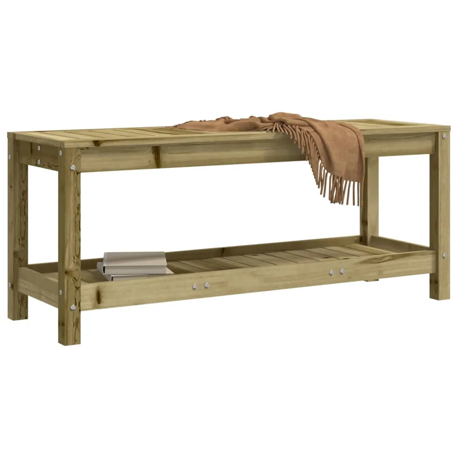 Banc de jardin 108x35x45 cm bois de pin imprégné - 3