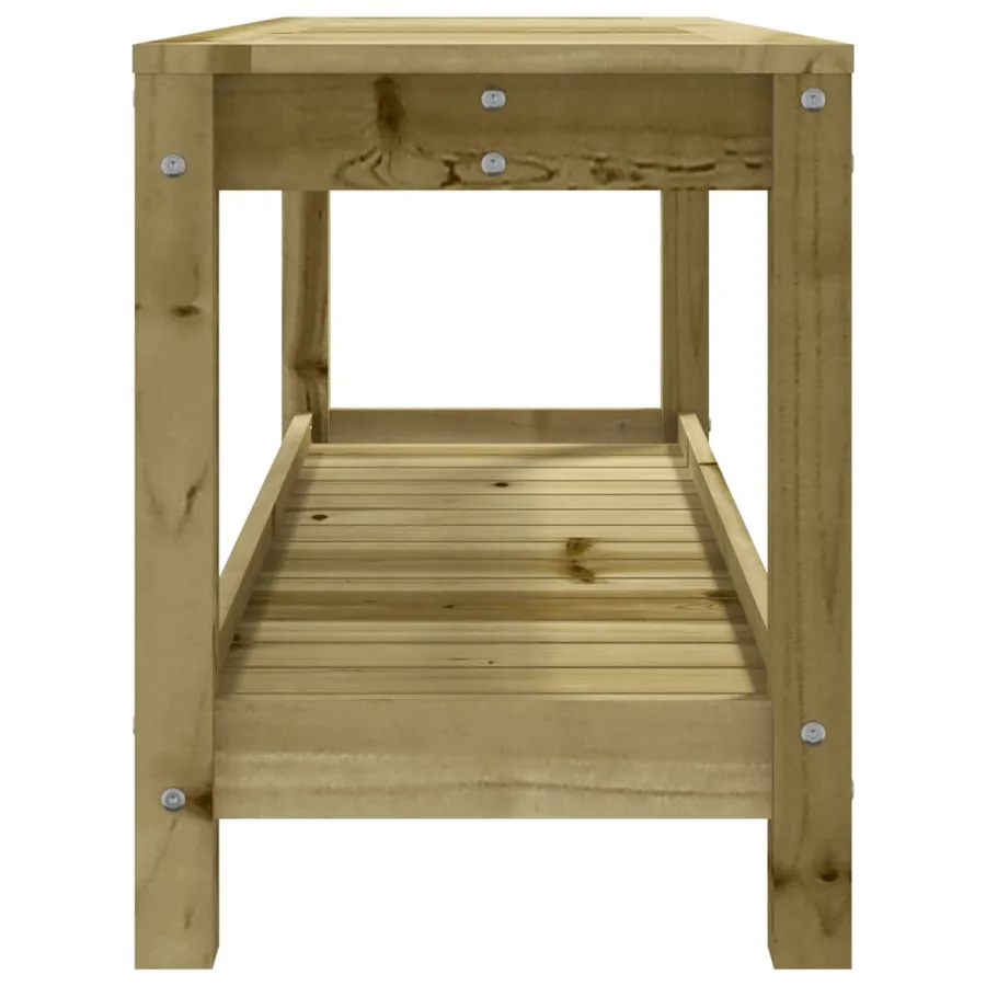 Banc de jardin 108x35x45 cm bois de pin imprégné - 6