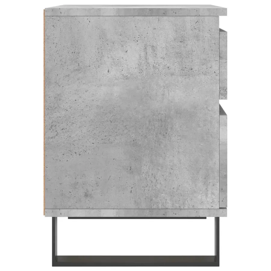 Table de chevet gris béton 40x35x50 cm bois d’ingénierie - 6