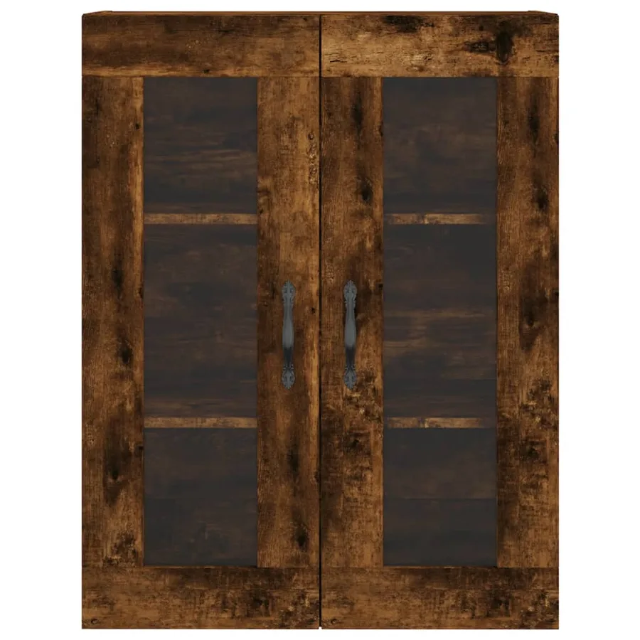 Buffet haut Chêne fumé 69,5x34x180 cm Bois d'ingénierie - 6