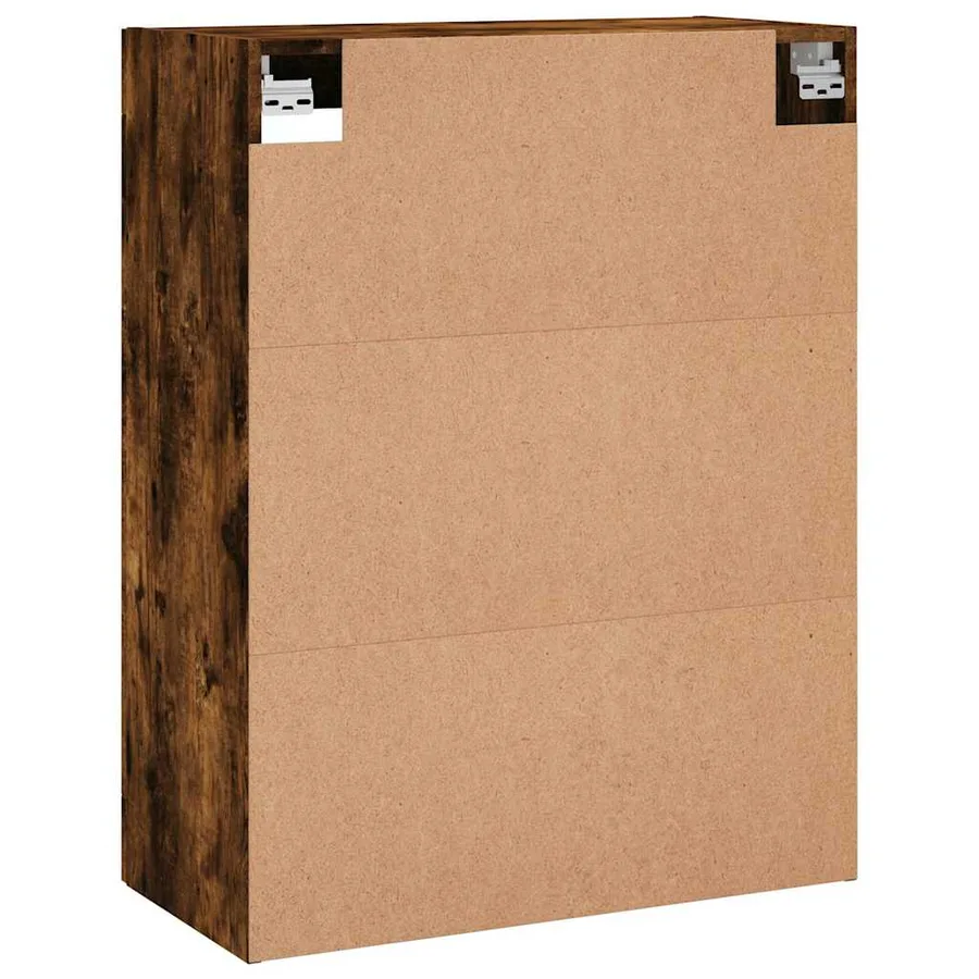 Armoire murale chêne fumé 69,5x34x90 cm bois d'ingénierie - 9