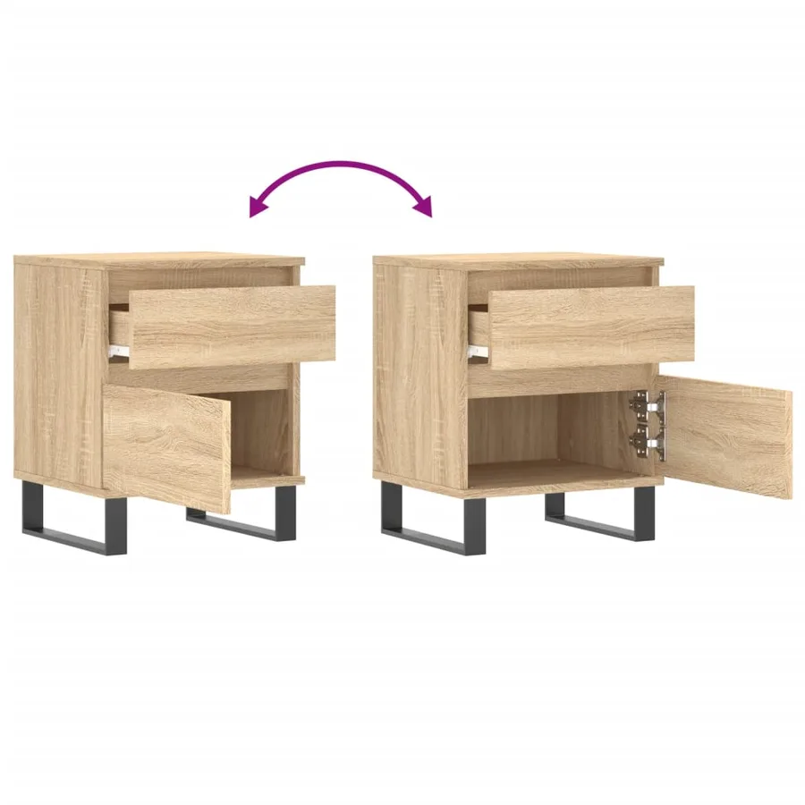 Table de chevet chêne sonoma 40x35x50 cm bois d’ingénierie - 10