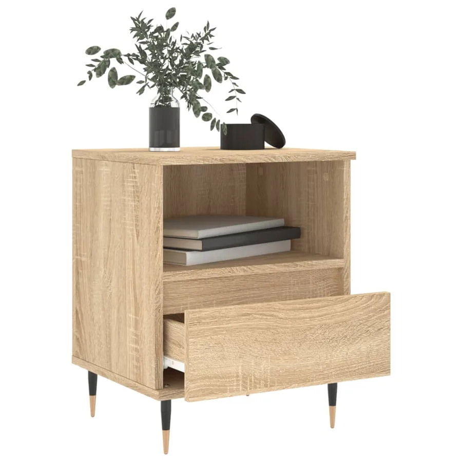 Table de chevet chêne sonoma 40x35x50 cm bois d’ingénierie - 4
