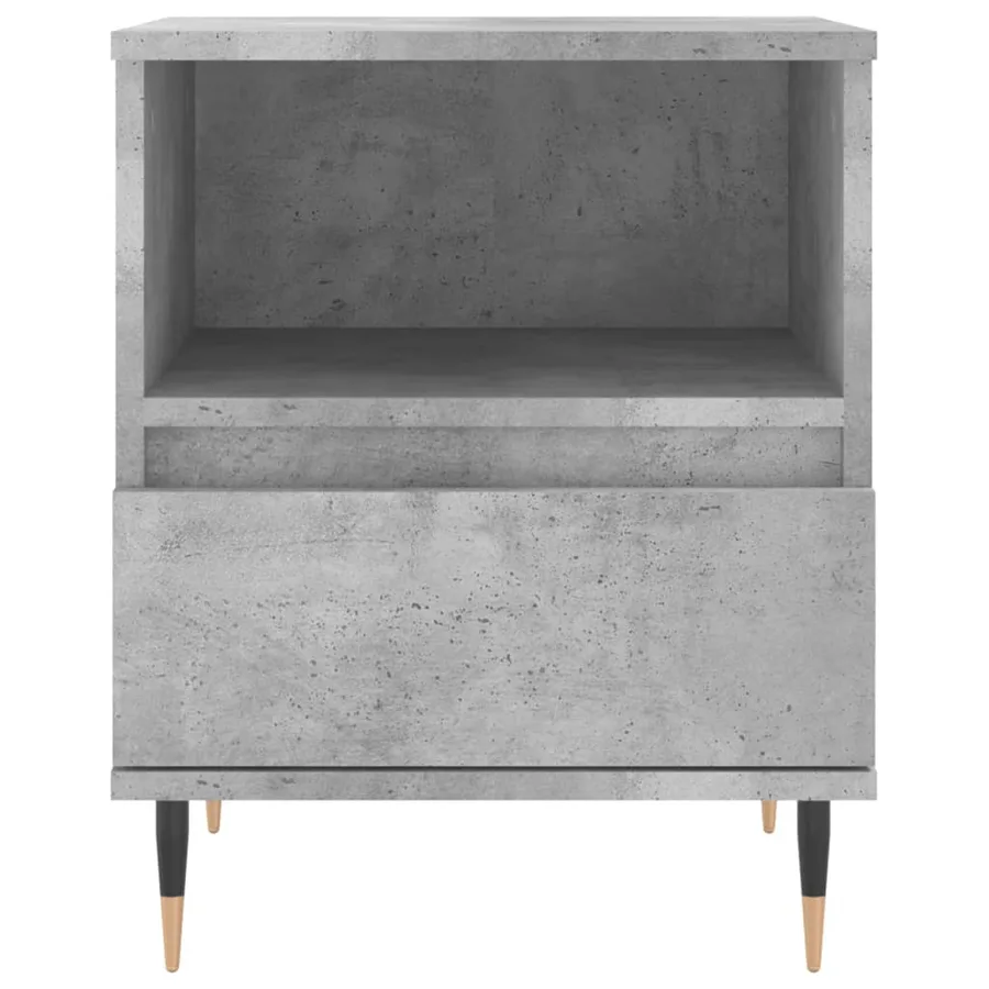 Table de chevet gris béton 40x35x50 cm bois d’ingénierie - 5