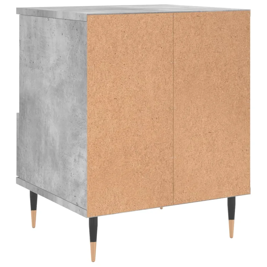 Table de chevet gris béton 40x35x50 cm bois d’ingénierie - 8