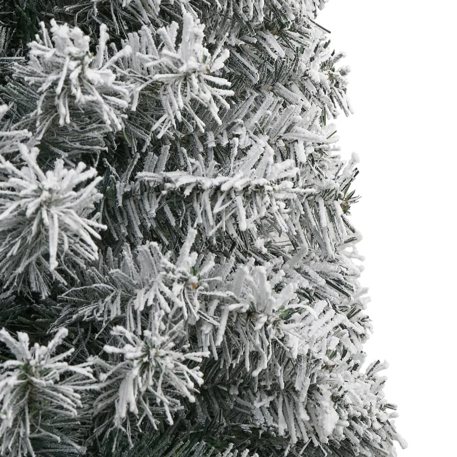 Sapin de Noël mince avec support et flocon de neige 300 cm PVC - 4