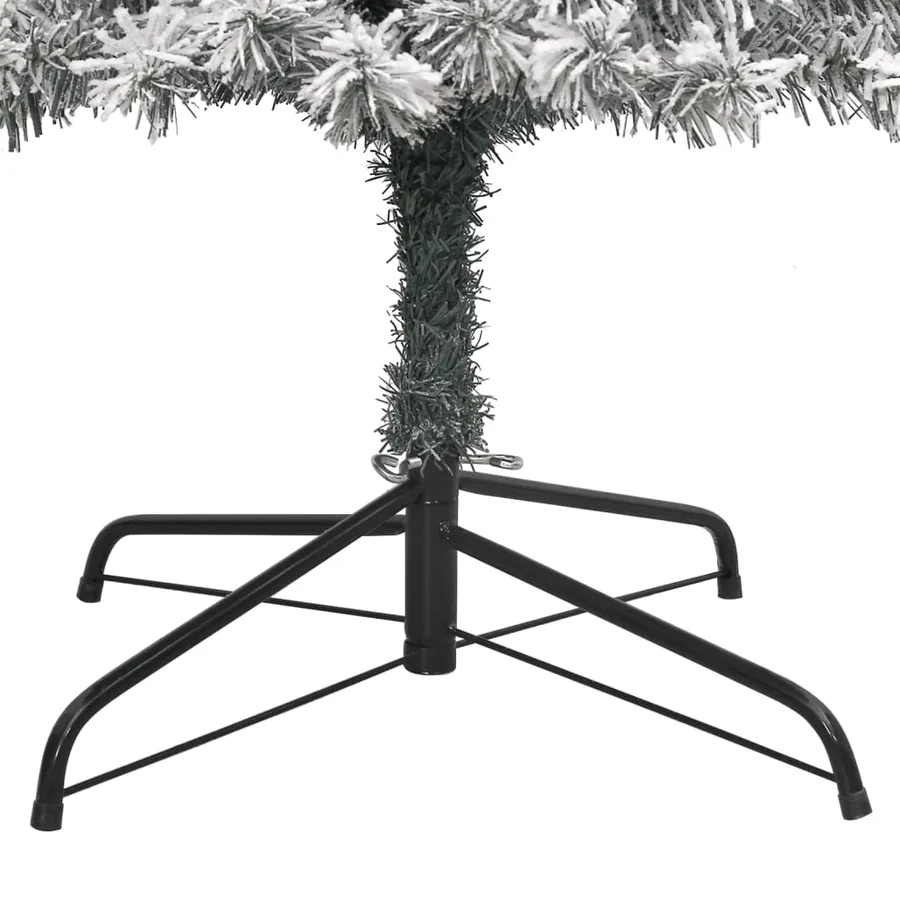 Sapin de Noël mince avec support et flocon de neige 300 cm PVC - 5