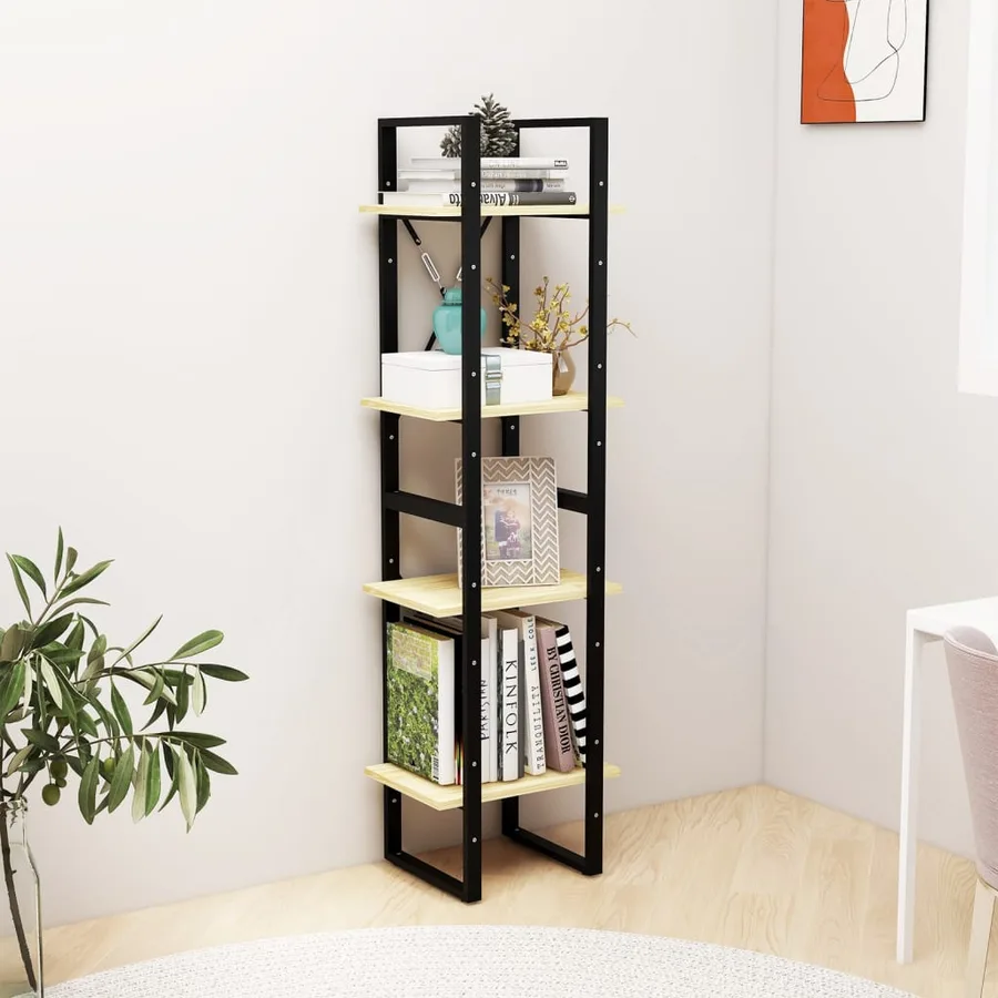 Bibliothèque à 4 niveaux 40x30x140 cm Bois de pin massif - 3
