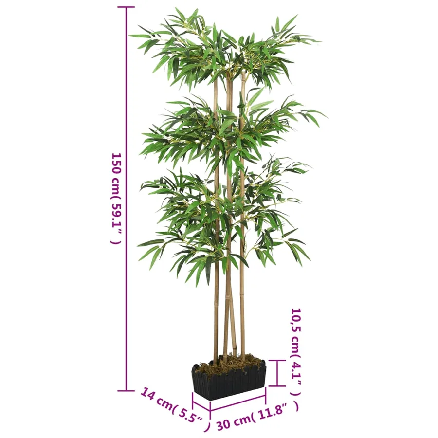 Bambou artificiel 988 feuilles 150 cm vert - 5