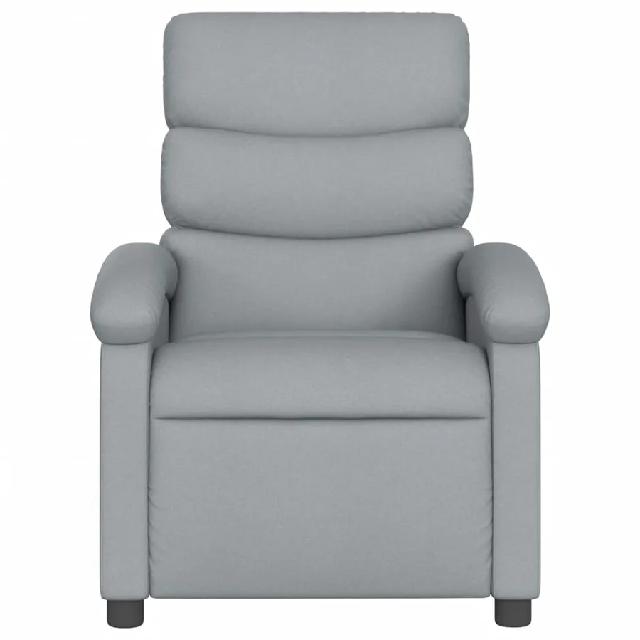 Fauteuil inclinable gris clair tissu - 3