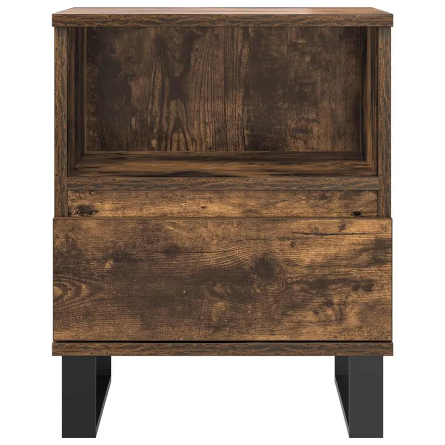 Table de chevet chêne fumé 40x35x50 cm bois d’ingénierie - 3