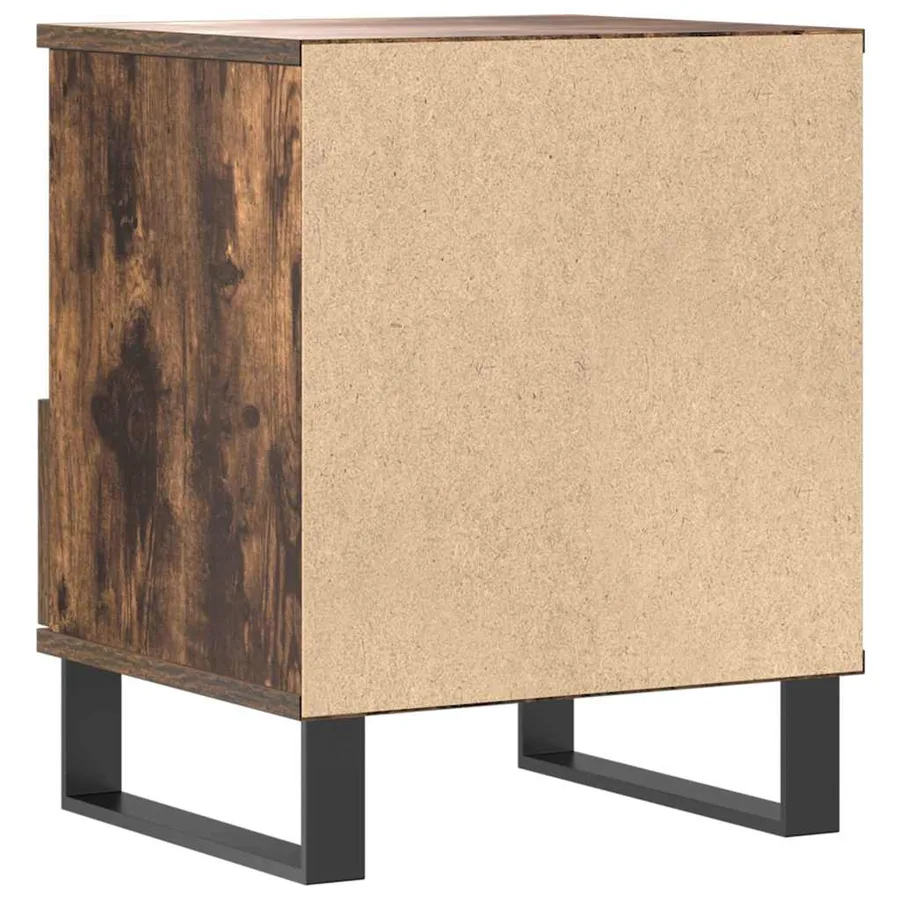 Table de chevet chêne fumé 40x35x50 cm bois d’ingénierie - 5