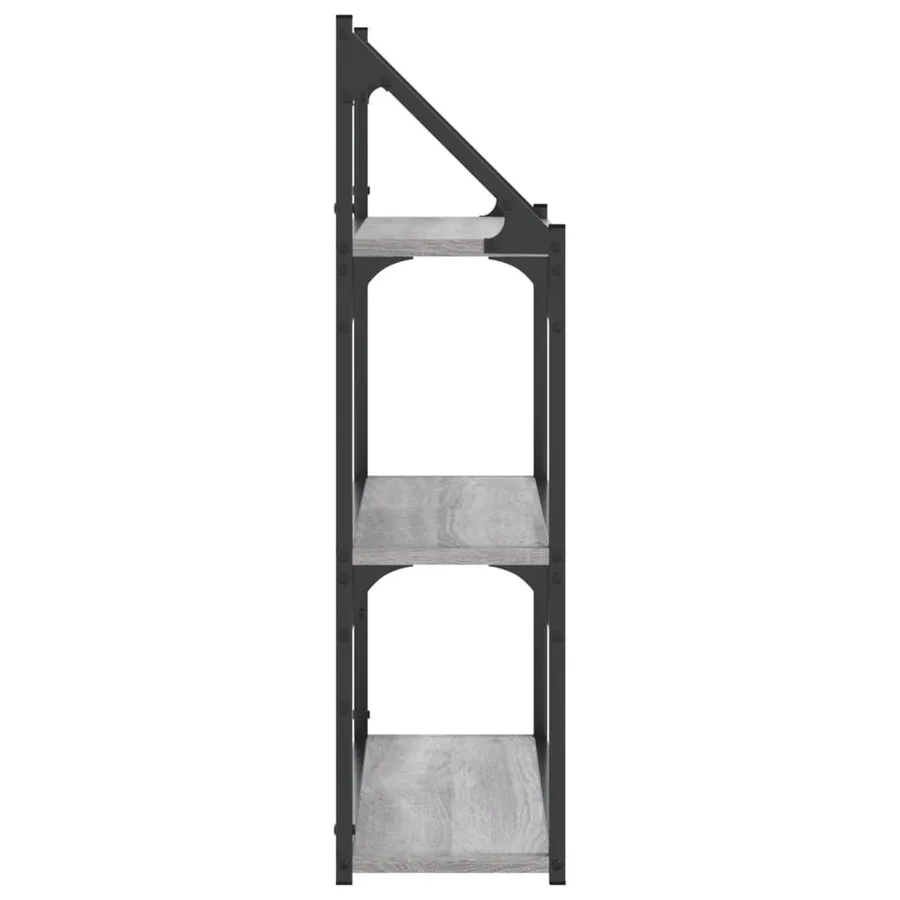Étagère murale 3 niveaux sonoma gris 60x21x78,5 cm - 5