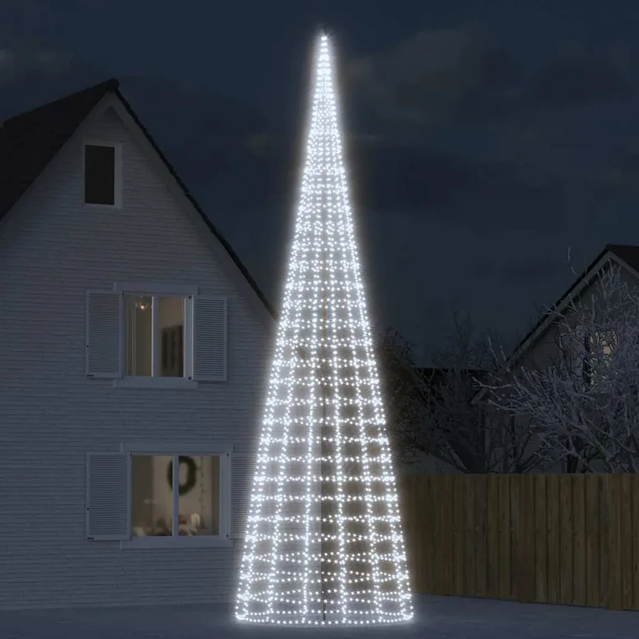 Sapin de Noël à LED 3000 LED blanc 800 cm