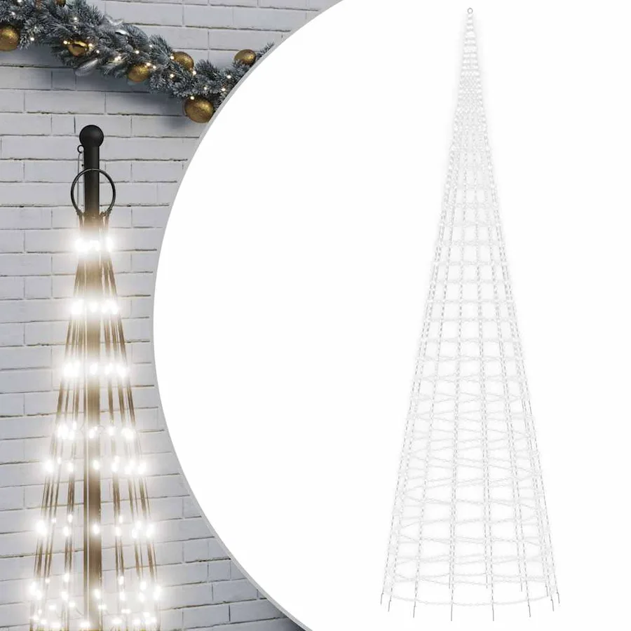 Sapin de Noël à LED 3000 LED blanc 800 cm - 2