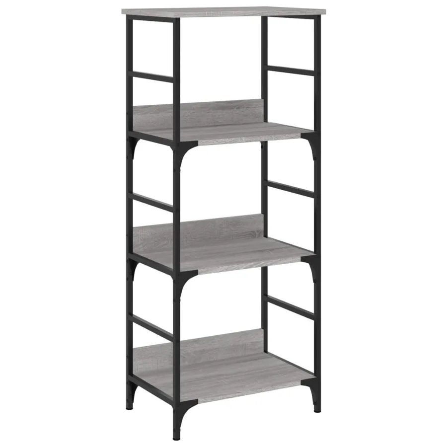 Bibliothèque sonoma gris 50x33x117,5 cm bois d'ingénierie - 2
