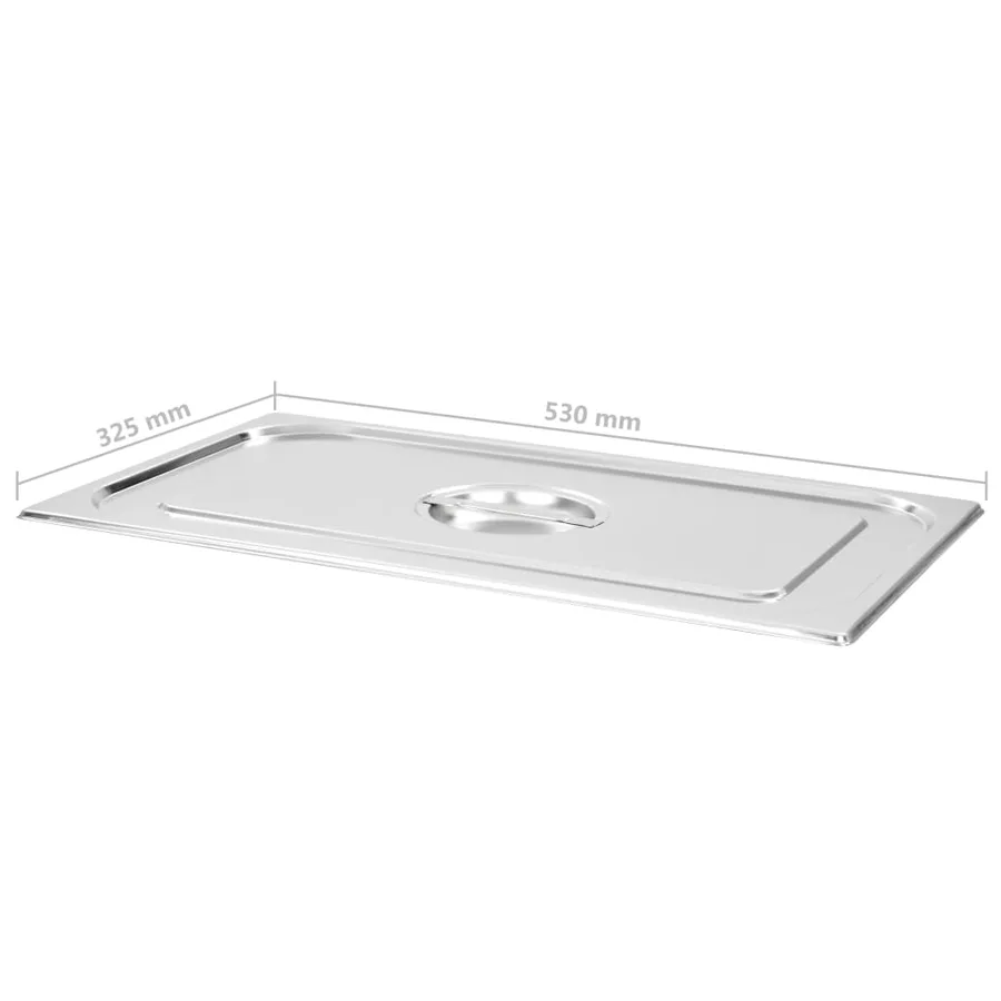 Couvercles de plateau 2 pcs GN 1/1 Acier inoxydable - 6