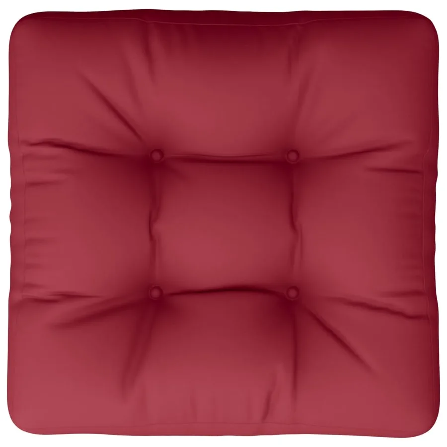 Coussin de palette rouge bordeaux 60x60x12 cm tissu - 6