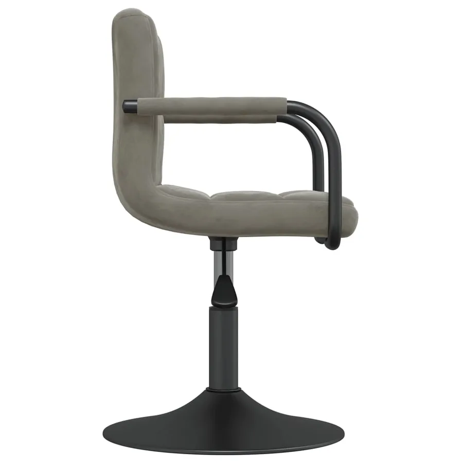 Chaises pivotantes à manger lot de 6 gris clair velours - 5
