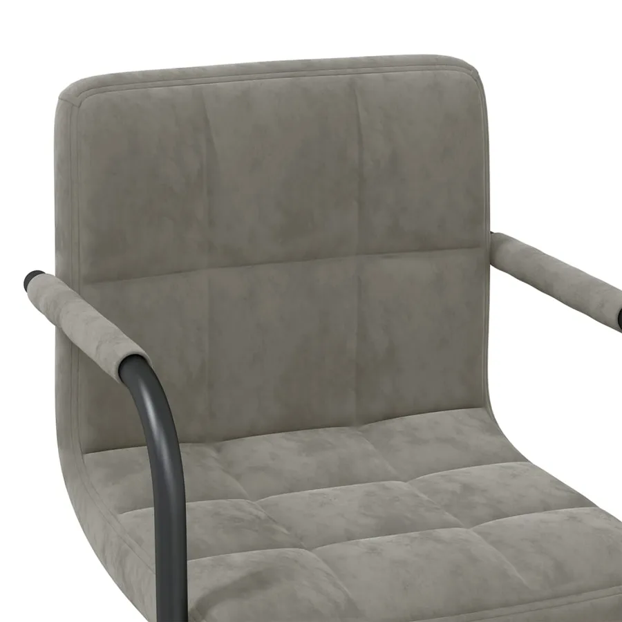 Chaises pivotantes à manger lot de 6 gris clair velours - 8