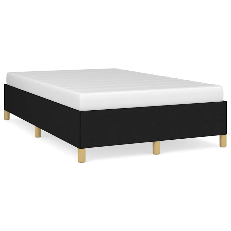Cadre de lit sans matelas noir 120x200 cm tissu - 2