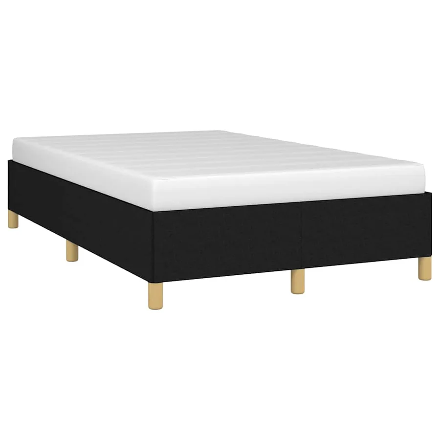 Cadre de lit sans matelas noir 120x200 cm tissu - 3