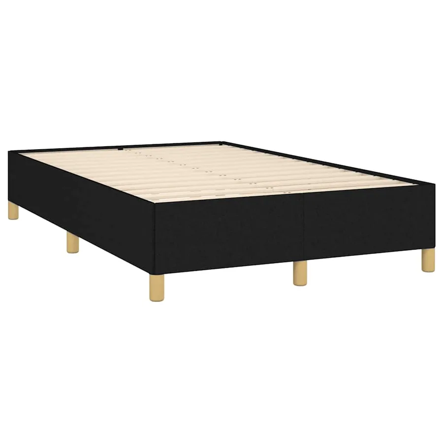 Cadre de lit sans matelas noir 120x200 cm tissu - 4