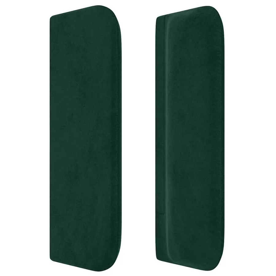 Tête de lit avec oreilles Vert foncé 163x16x78/88 cm Velours - 4