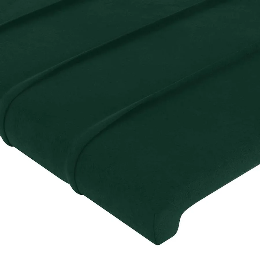 Tête de lit avec oreilles Vert foncé 163x16x78/88 cm Velours - 5