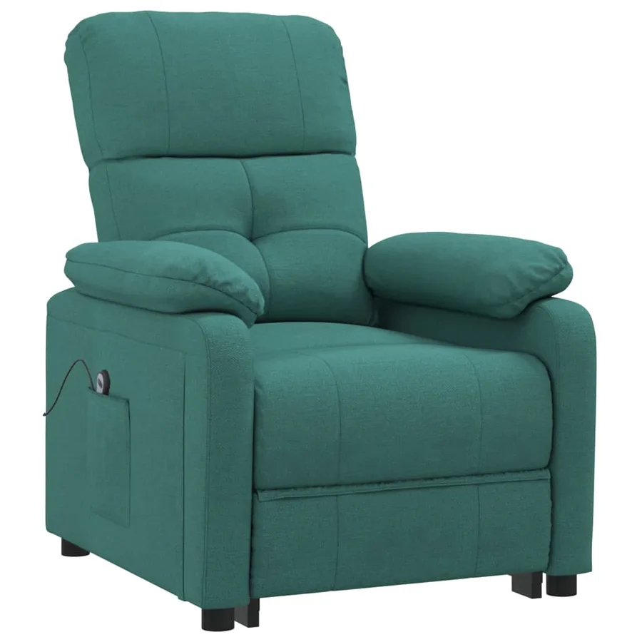 Fauteuil inclinable électrique Vert foncé Tissu - 3