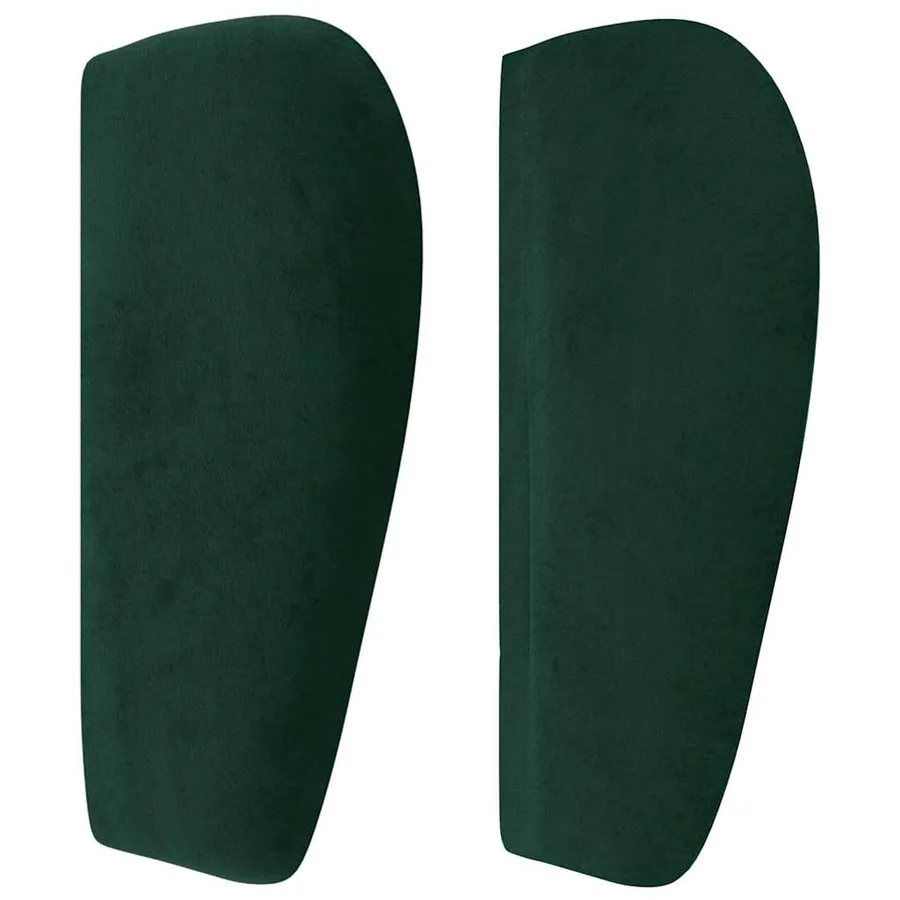 Tête de lit avec oreilles Vert foncé 93x23x78/88 cm Velours - 4