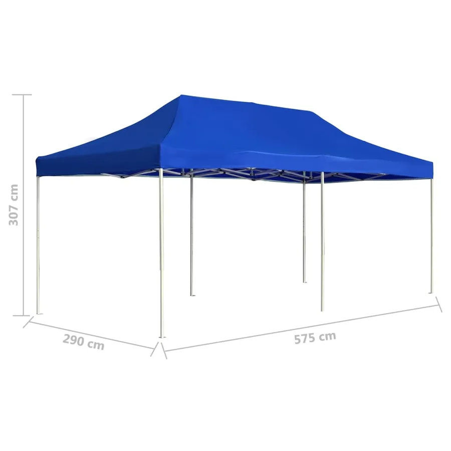 Tente de réception pliable Aluminium 6 x 3 m Bleu - 8