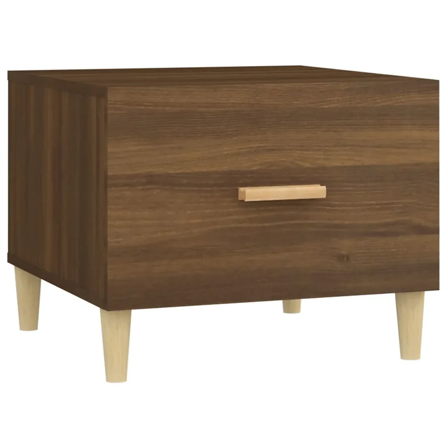 Table basse Chêne marron 50x50x40 cm Bois d'ingénierie - 2