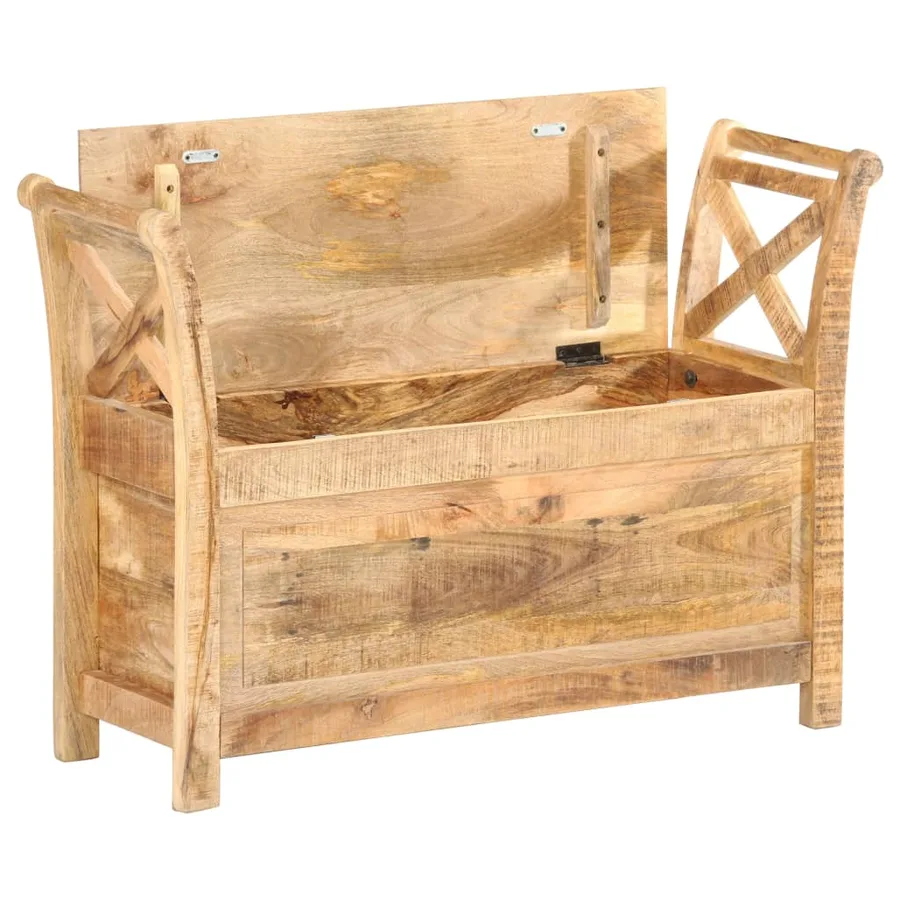 Banc d'entrée 103x33x72 cm Bois de manguier solide - 4