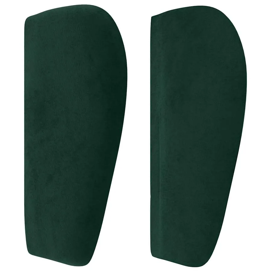 Tête de lit avec oreilles Vert foncé 163x23x78/88 cm Velours - 4