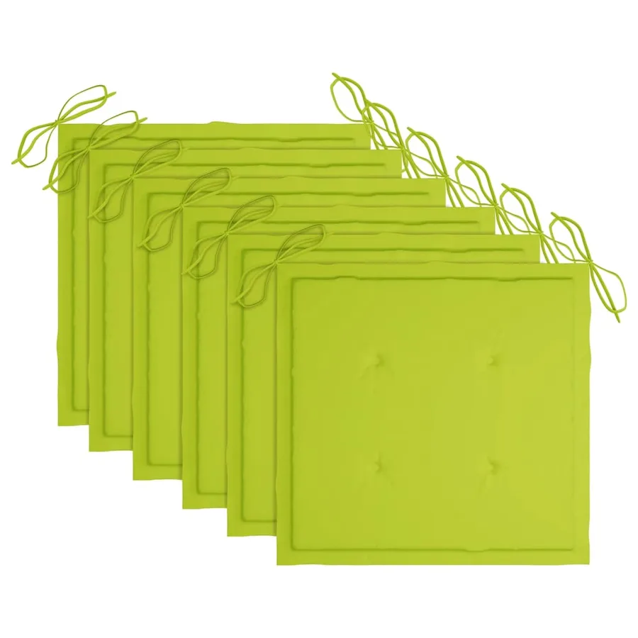 Chaises à manger d'extérieur lot de 6 et coussins Acacia massif - 4