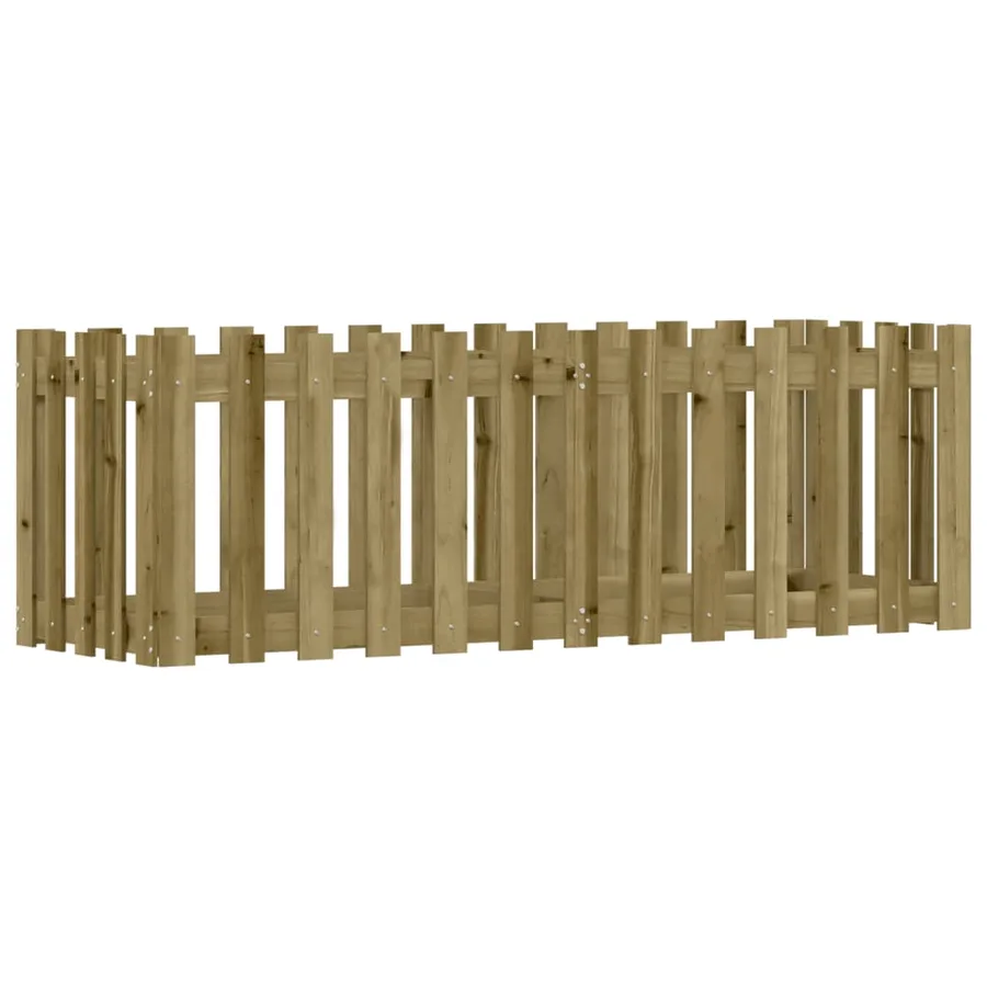 Lit surélevé de jardin design de clôture bois de pin imprégné - 2