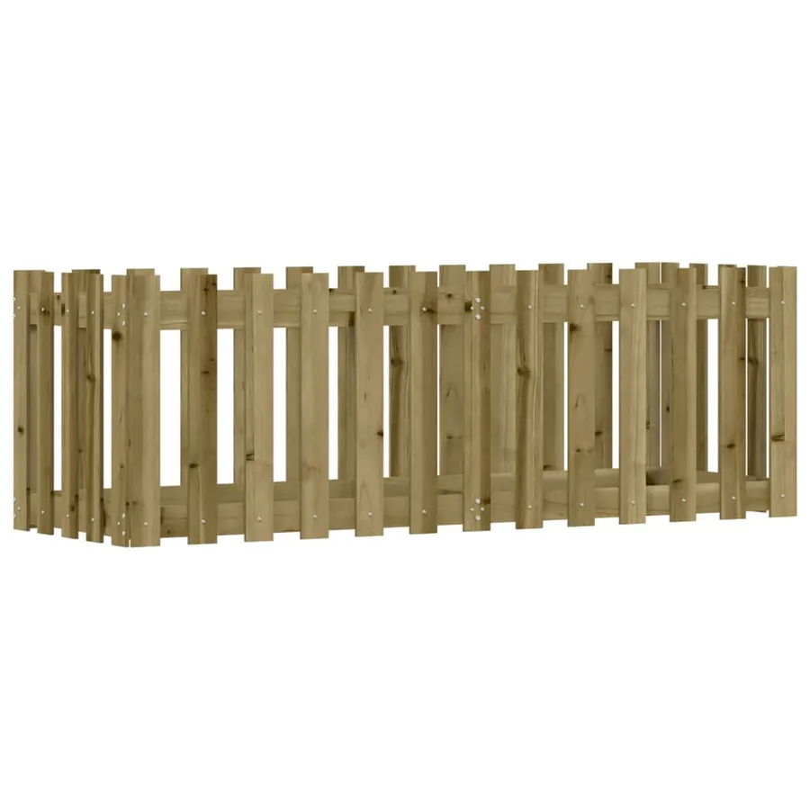 Lit surélevé de jardin design de clôture bois de pin imprégné - 4