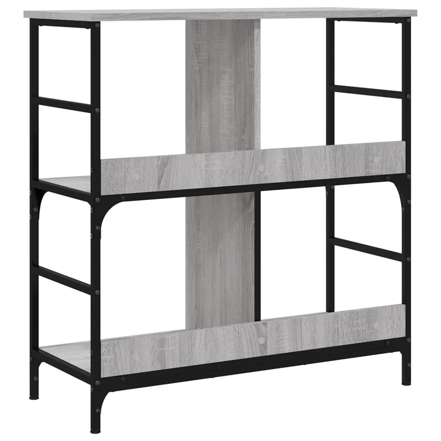 Bibliothèque sonoma gris 78,5x33x82 cm bois d'ingénierie - 6