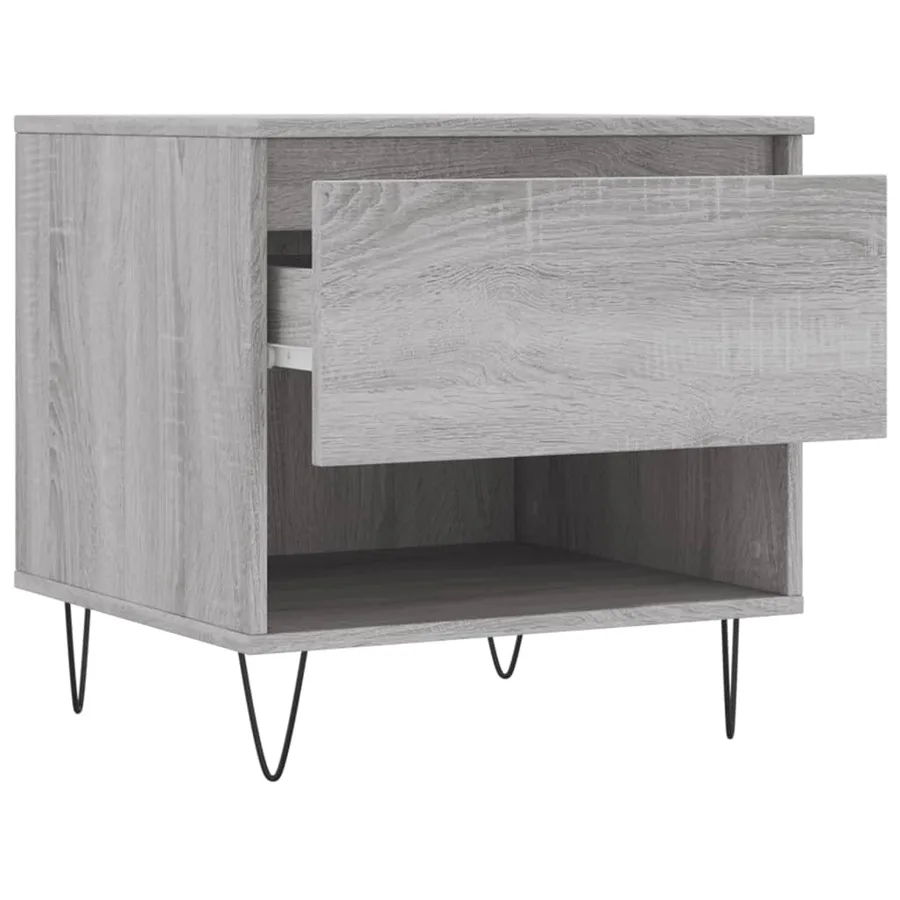 Tables basses 2 pcs sonoma gris 50x46x50 cm bois d'ingénierie - 7