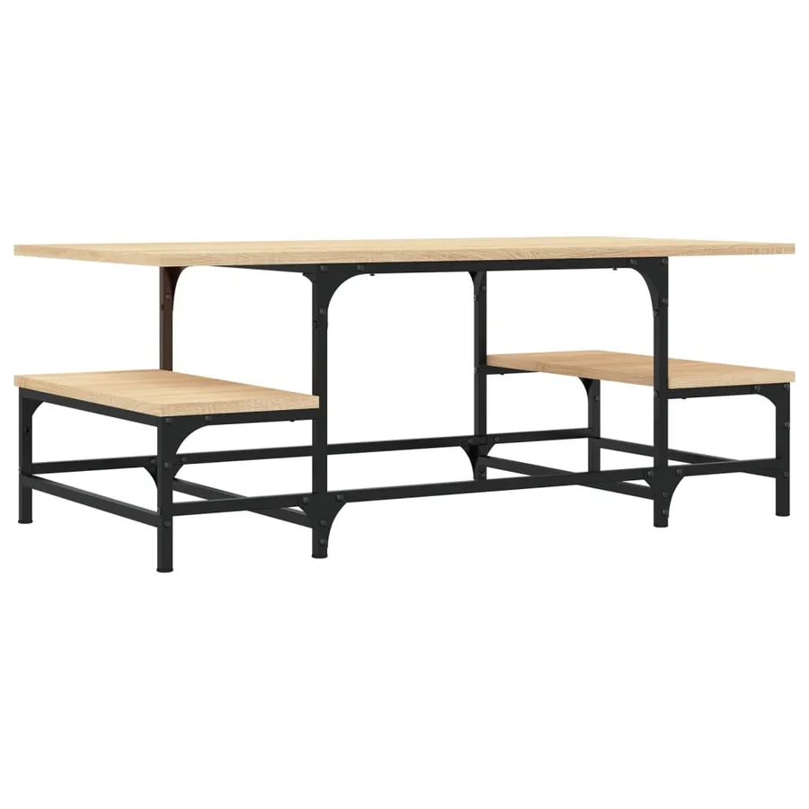 Table basse chêne sonoma 100x50,5x40 cm bois d'ingénierie - 2