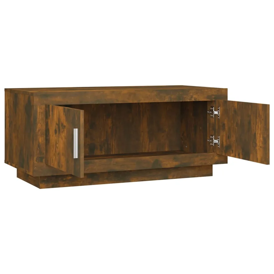 Table basse Chêne fumé 102x50x45 cm Bois d'ingénierie - 6
