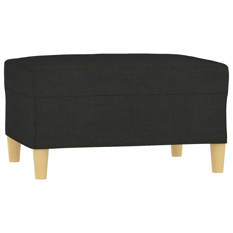 Repose-pied Noir 70x55x41 cm Tissu - 2