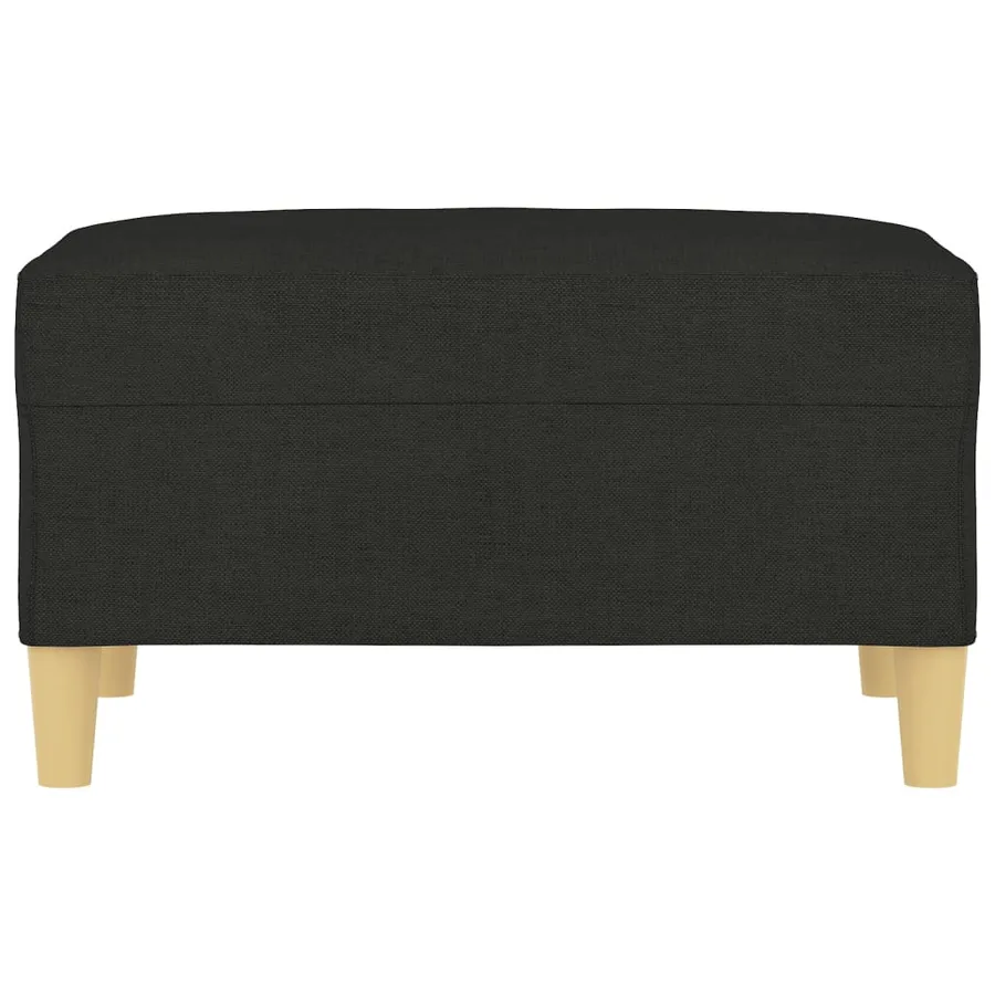 Repose-pied Noir 70x55x41 cm Tissu - 3