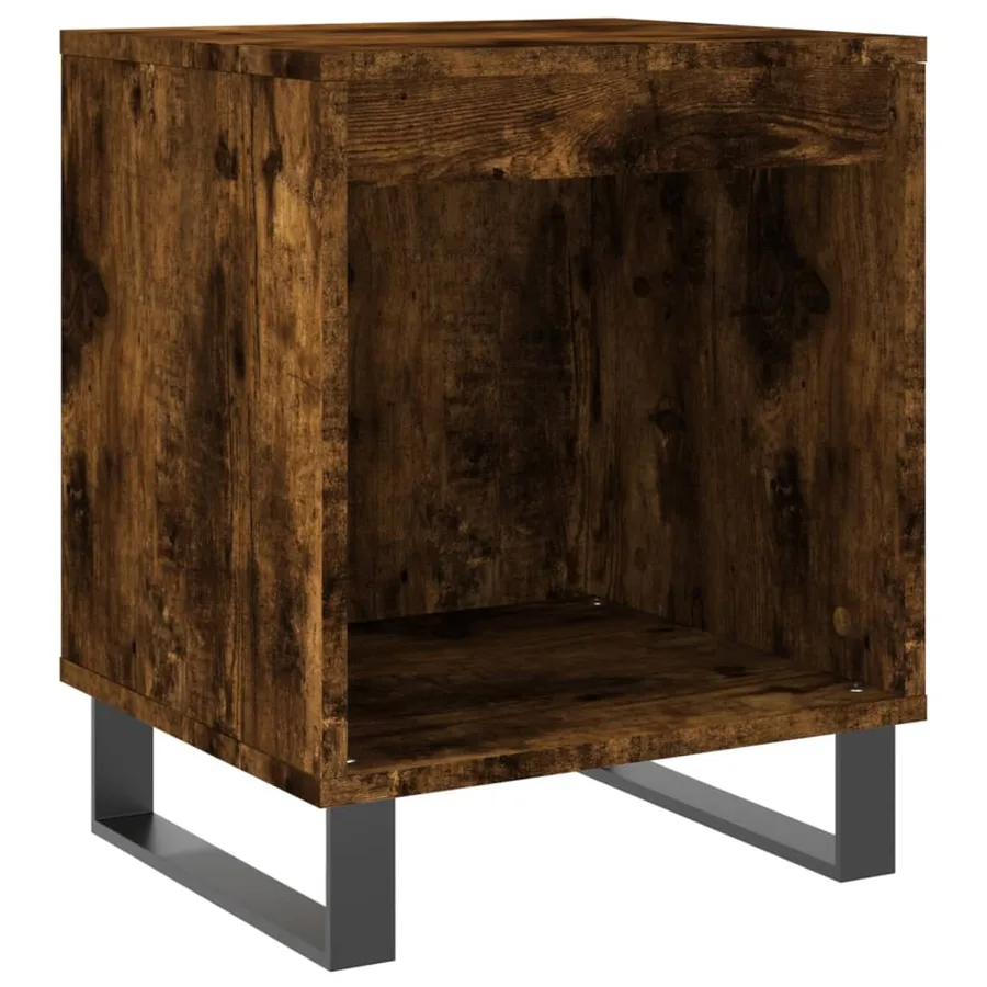 Tables de chevet 2 pcs chêne fumé 40x35x50 cm bois ingénierie - 4
