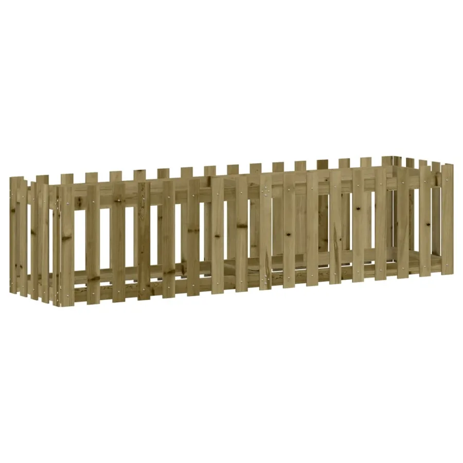 Lit surélevé de jardin design de clôture bois de pin imprégné - 4